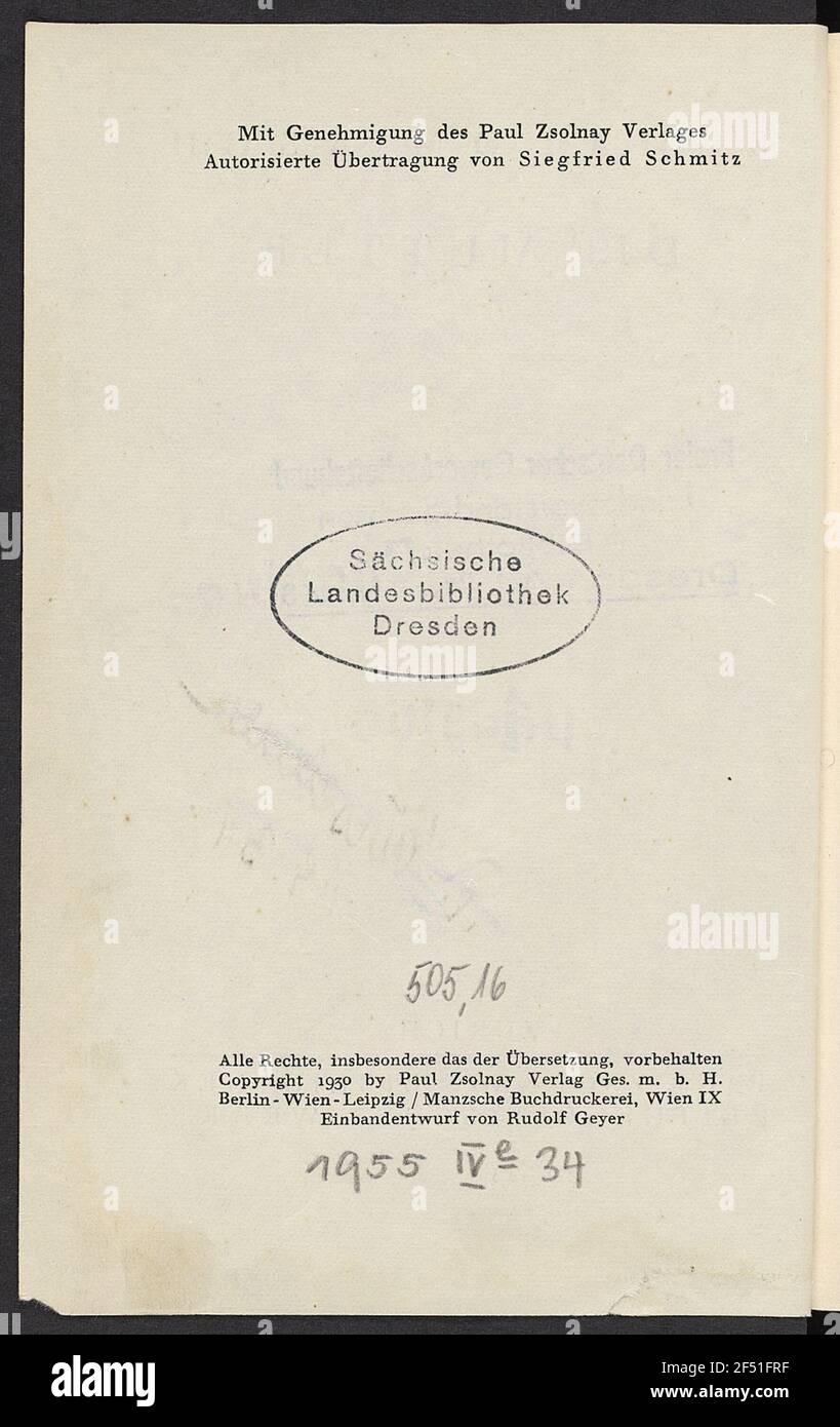 Asch, Sholem: La mère: Romaine Banque D'Images