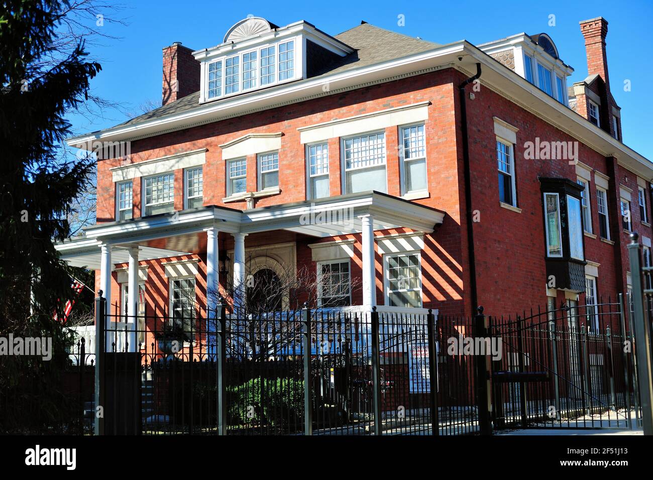 Chicago, Illinois, États-Unis. La maison de l'ancien président Barack Obama à Chicago. Banque D'Images