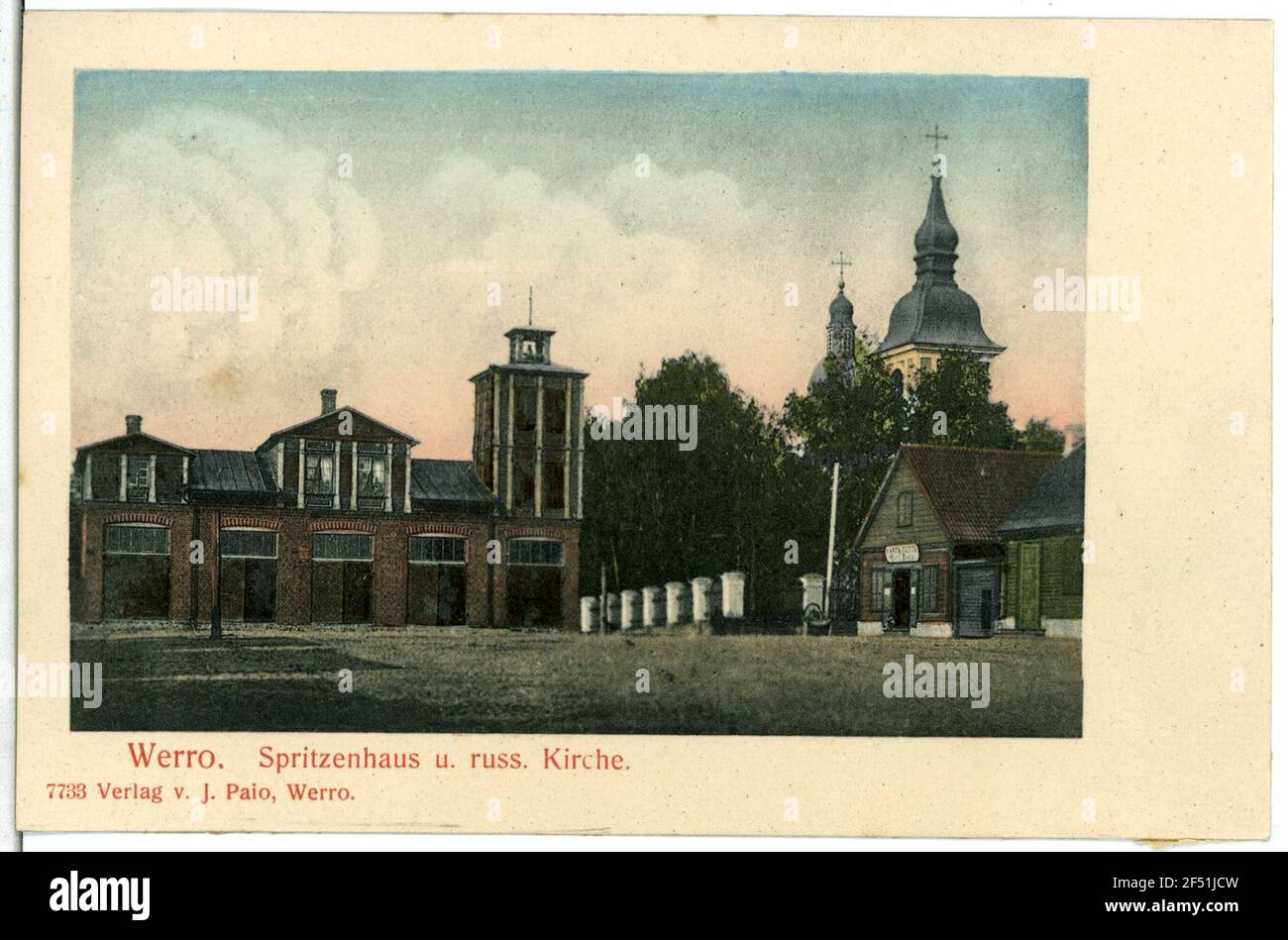 Splash House et église russe de Cerro. Splash House et église russe Banque D'Images