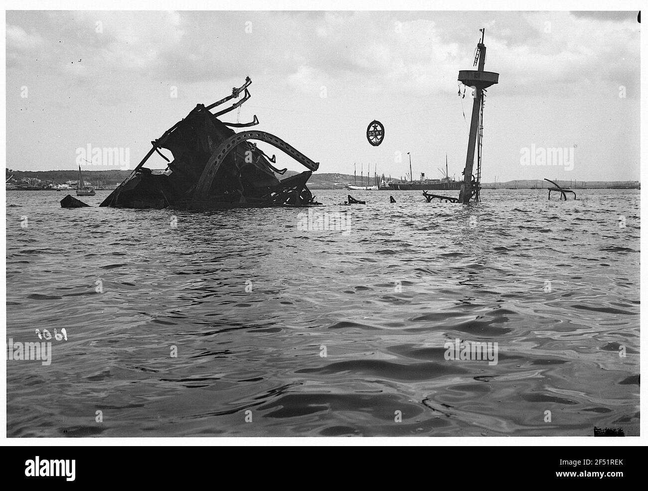 La Havane (Cuba). Épave l'USS Maine dans le port Banque D'Images