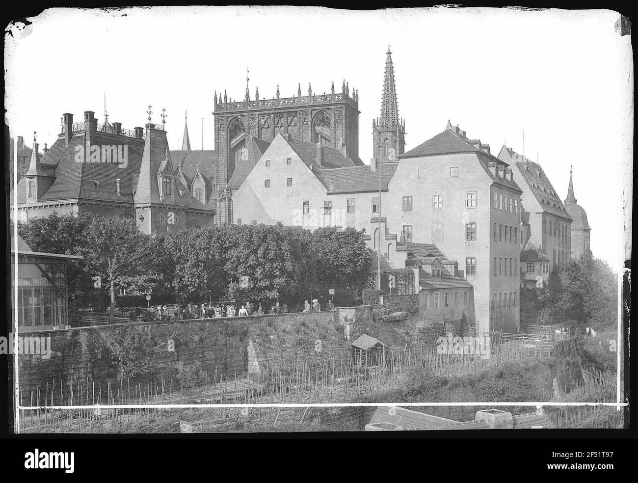 Meissen. Burgberg avec jardin, cave à château et cathédrale Banque D'Images