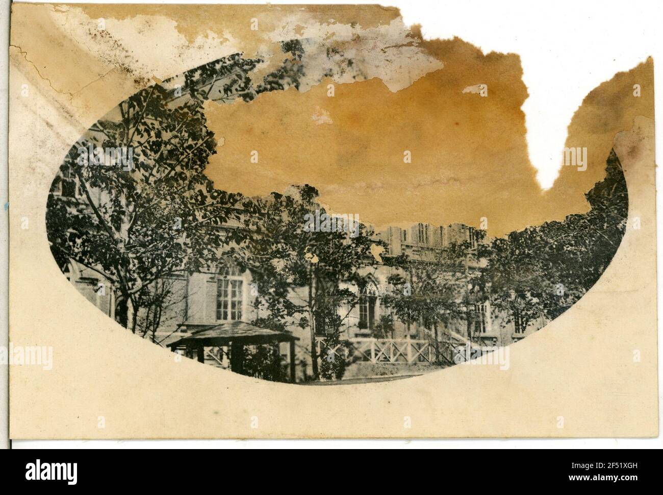 Allemand post Tentiesin. Poste allemand Banque D'Images