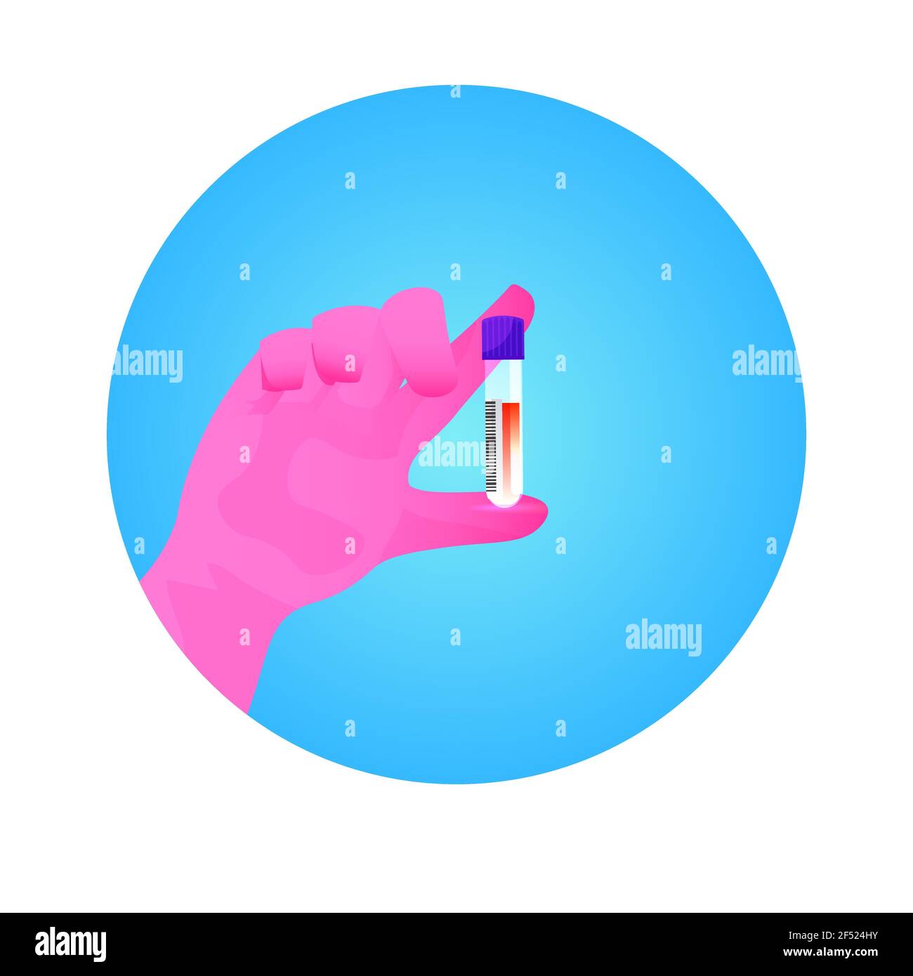 médecin tenant le tube à essai avec un échantillon de sang sur le coronavirus test de diagnostic covid-19 recherche en laboratoire Illustration de Vecteur
