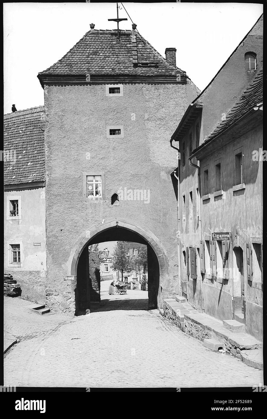 Geithain. Tour murale de la vieille ville Banque D'Images