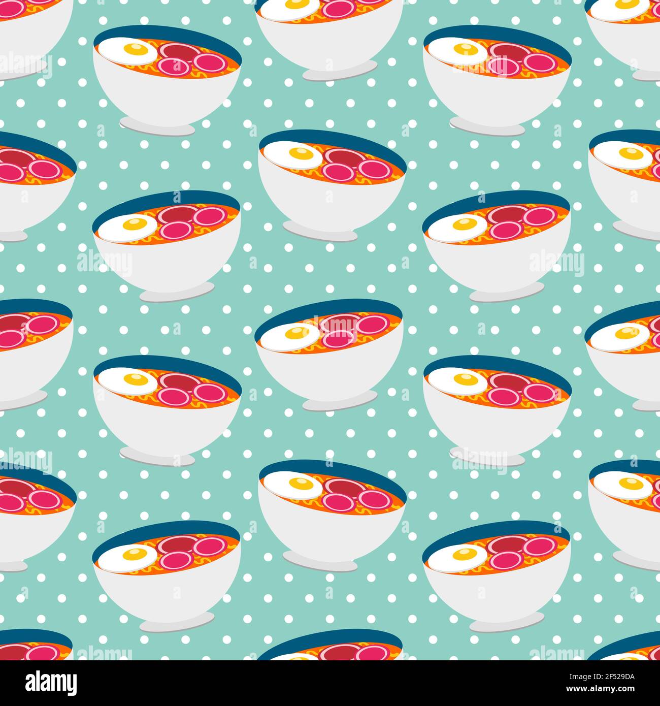 illustration vectorielle de motif sans couture ramen Illustration de Vecteur