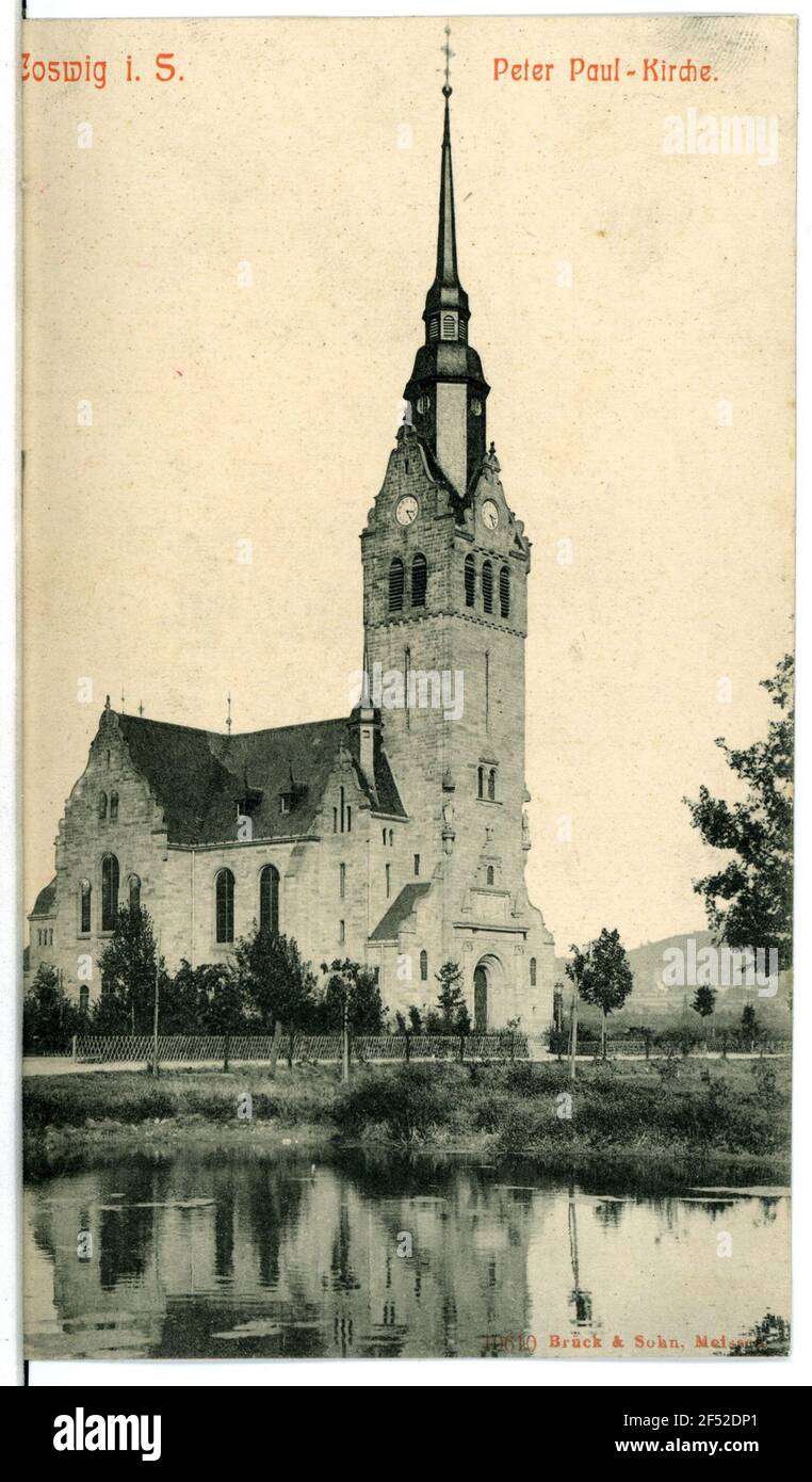 Église Peter Paul Coswig. Église Pierre-Paul Banque D'Images