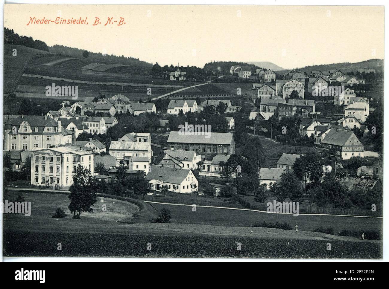 Vue de Low Einsiedel Nieder-Einsiedel. Vue de la basse Einsiedel Banque D'Images