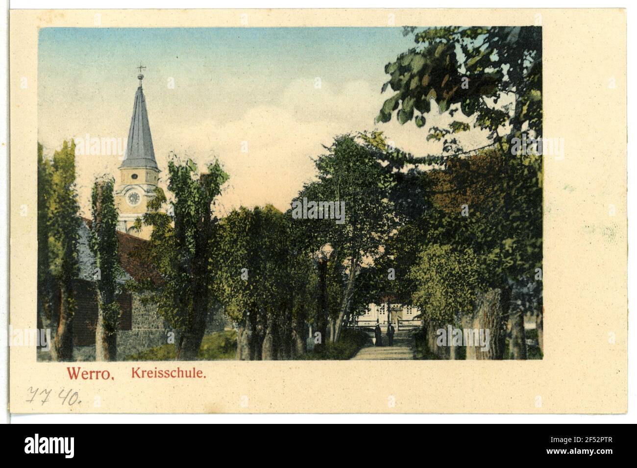 École de district de Cerro. École de district Banque D'Images