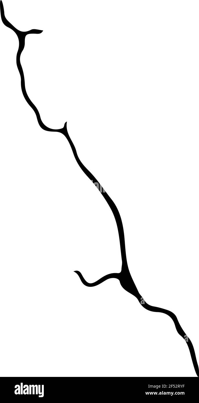 Fissure de Kintsugi. Tremblement de terre et fissures de terre, effet de trou, craquelure et texture endommagée. Les illustrations vectorielles peuvent être utilisées pour les décorations kintsugi Illustration de Vecteur