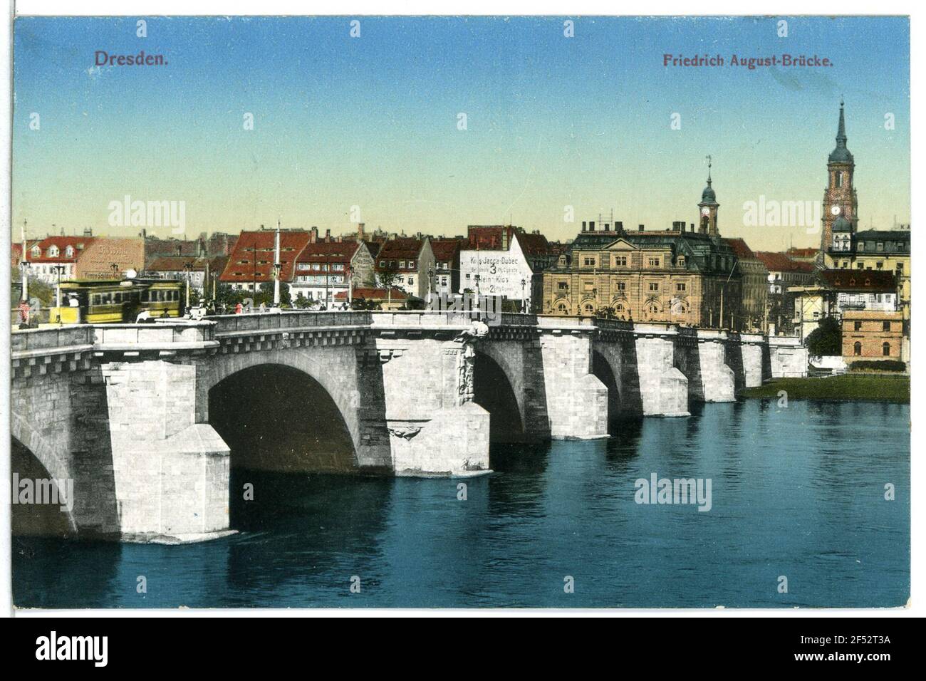 Pont Friedrich-August de Dresde. Friedrich - août - Pont Banque D'Images