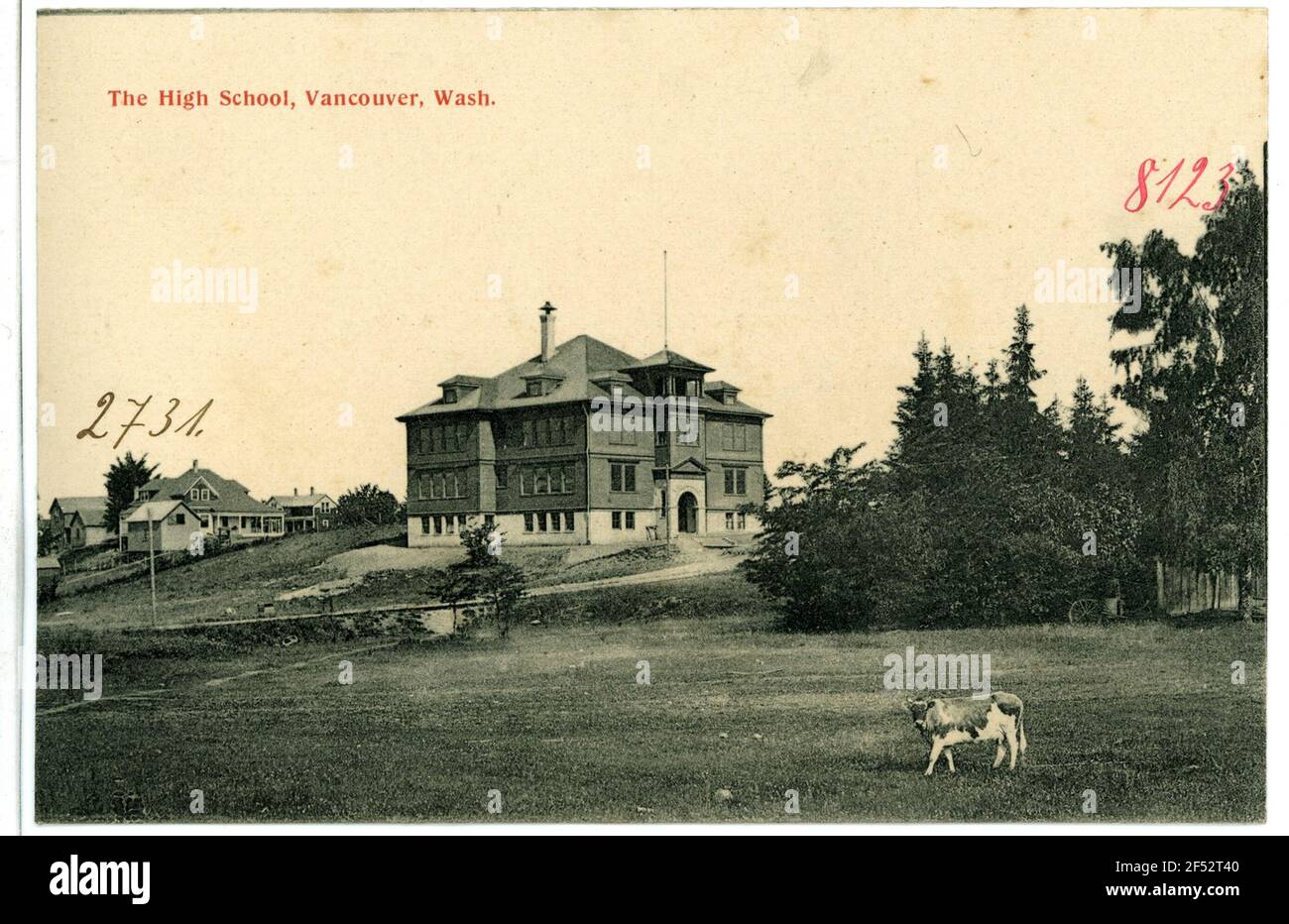 The High School Vancouver, Washington. L'école secondaire Banque D'Images