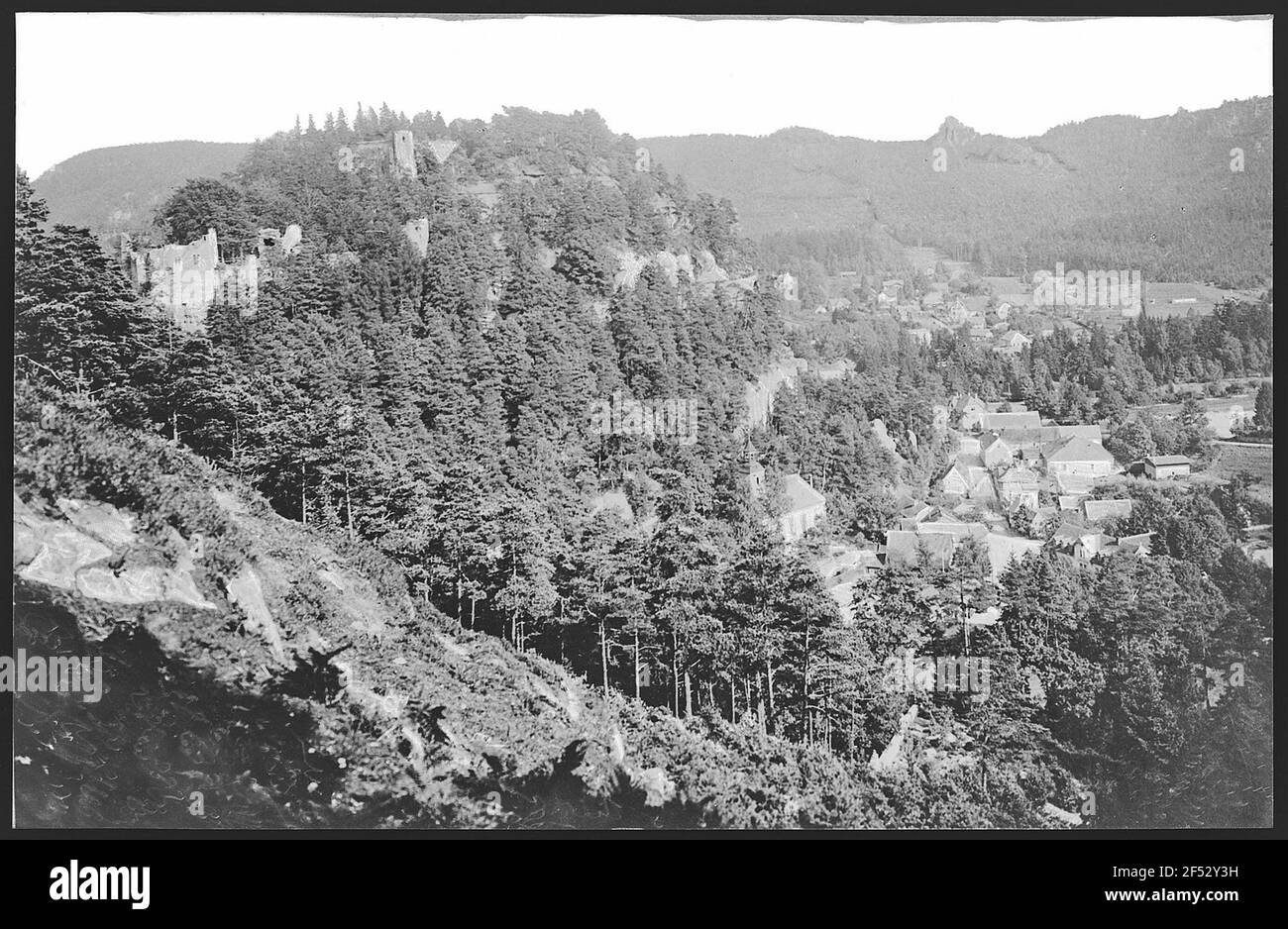 Oybin. Berg Oybin Banque D'Images