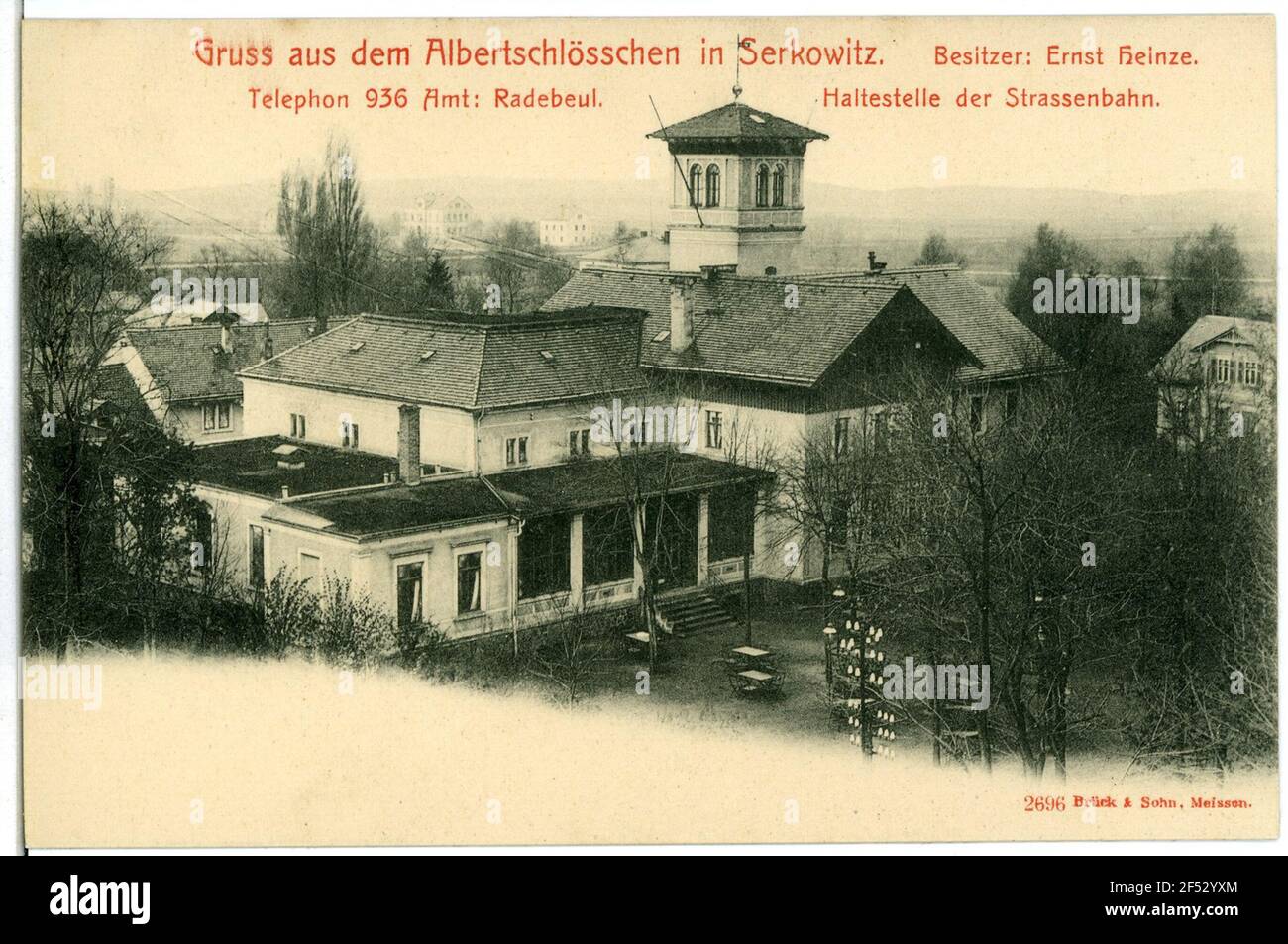 Albetschlößchen Serkowitz. Alberschloss Banque D'Images