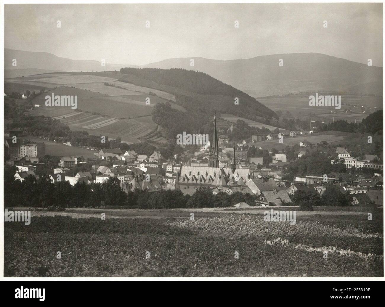 Neurode (maintenant Nowa Ruda / Pologne). Paysage urbain Banque D'Images