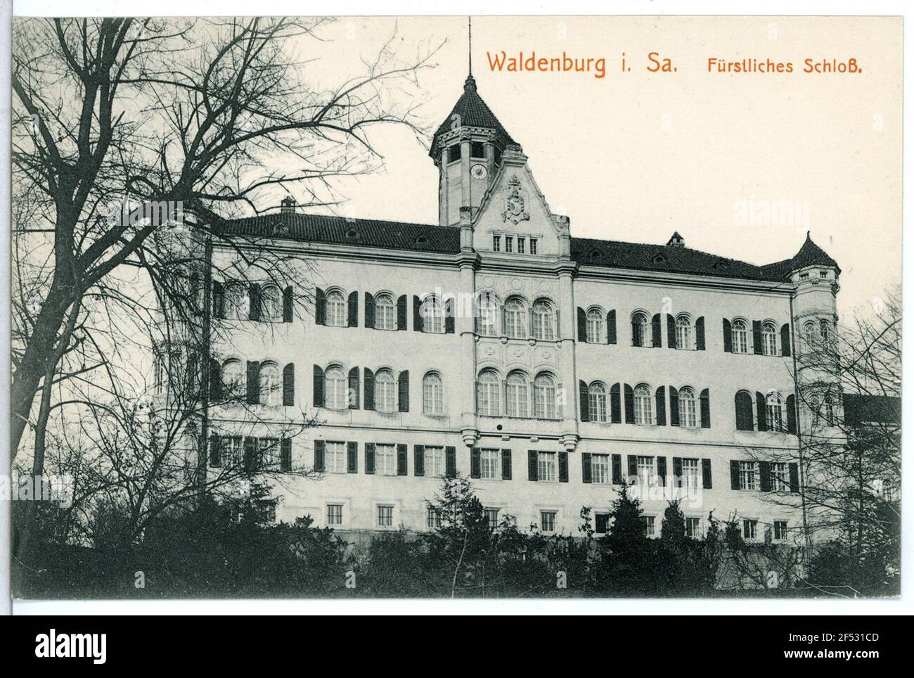 Château princier de Waldenburg. Verrou. Fürstl Banque D'Images