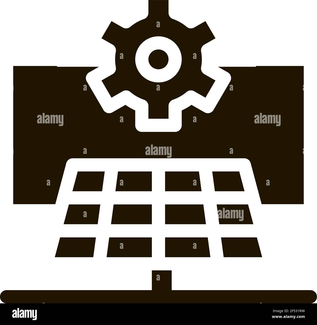icône de configuration solaire générale Illustration du glyphe vectoriel Illustration de Vecteur