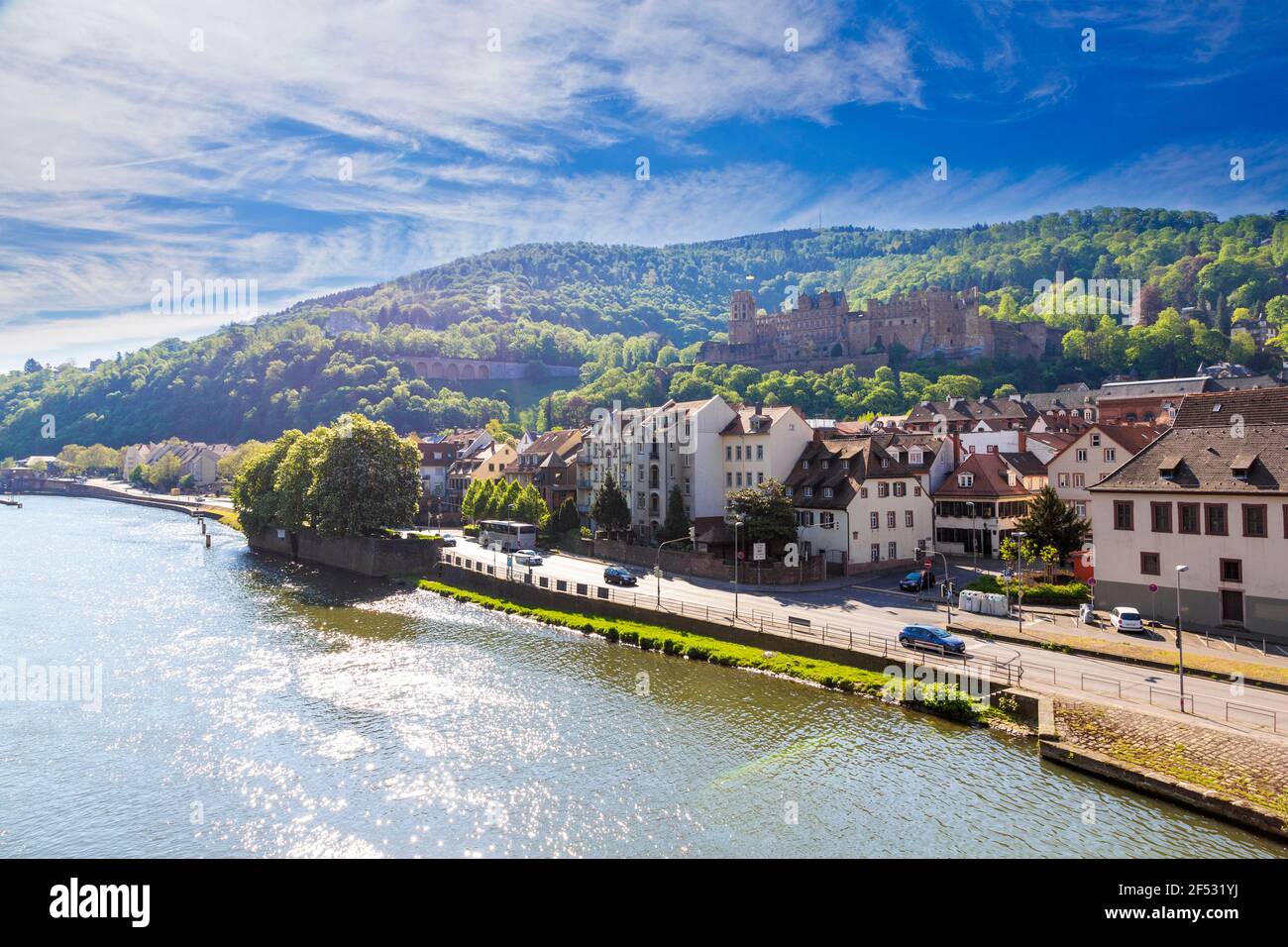 Paysage urbain de la ville de Heidelberg, Allemagne. Banque D'Images