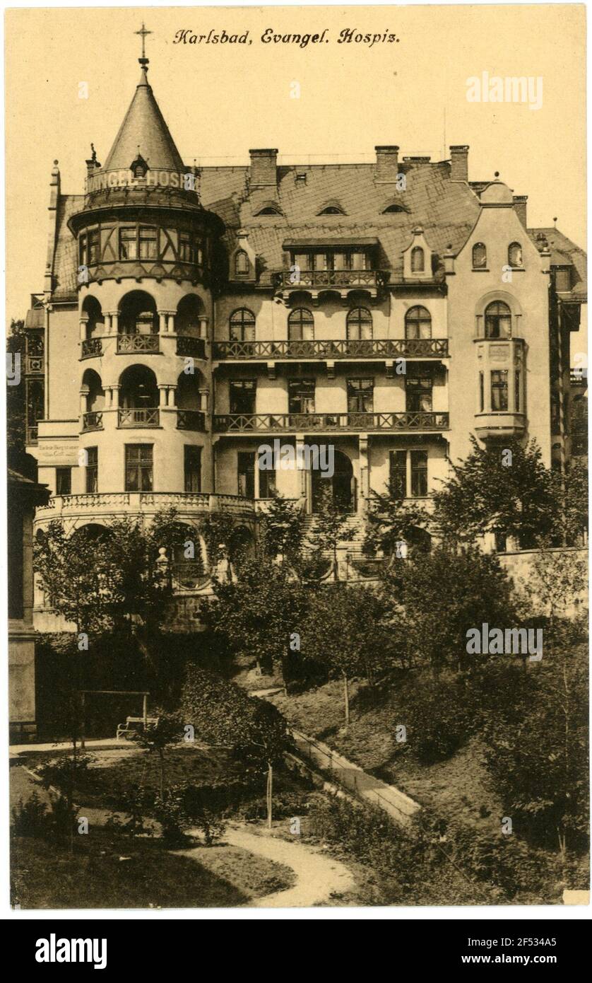 L'hospice évangélique Carlsbad. Evangélique Hospice (Kurhaus Trocnov, 1897-1899) Banque D'Images