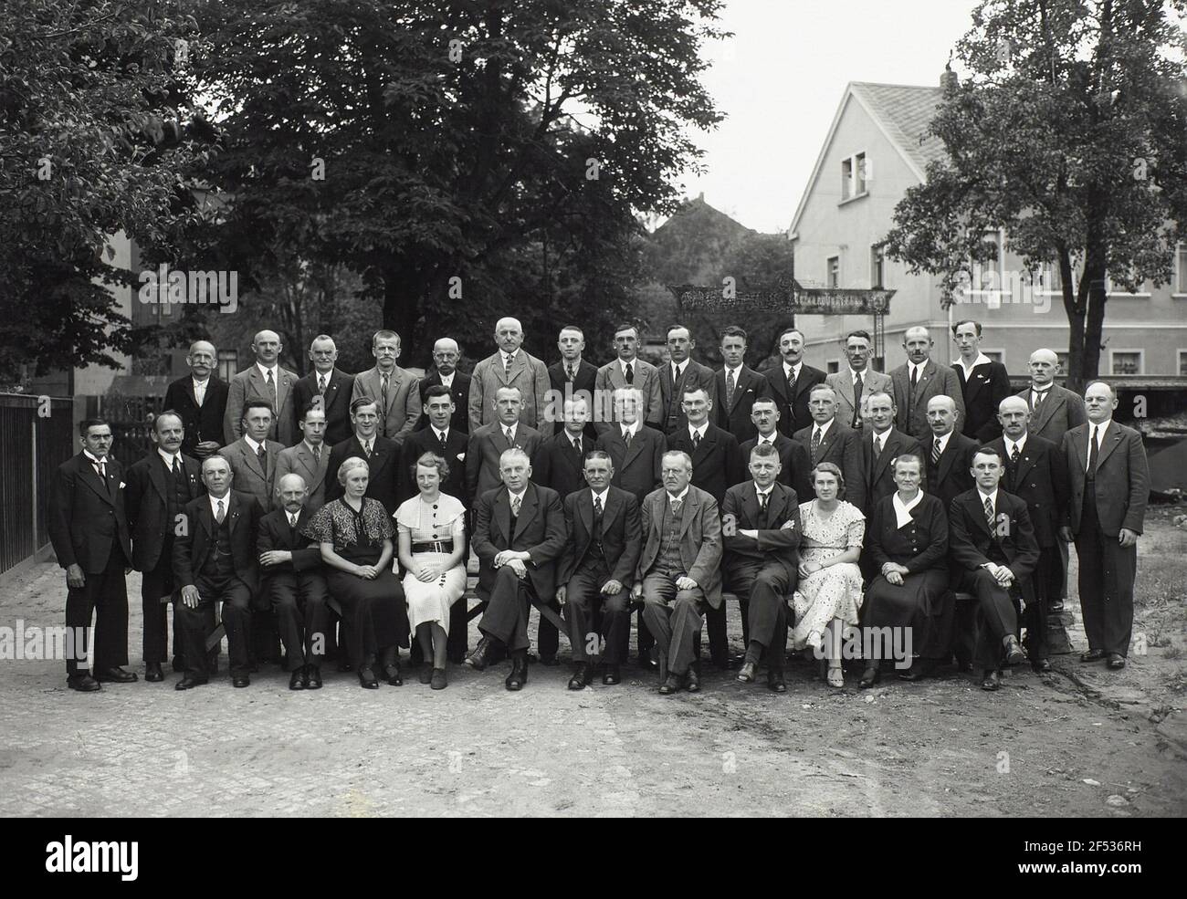 Main-d'œuvre de l'usine chimique Dr. Kraff à Roßwein Banque D'Images