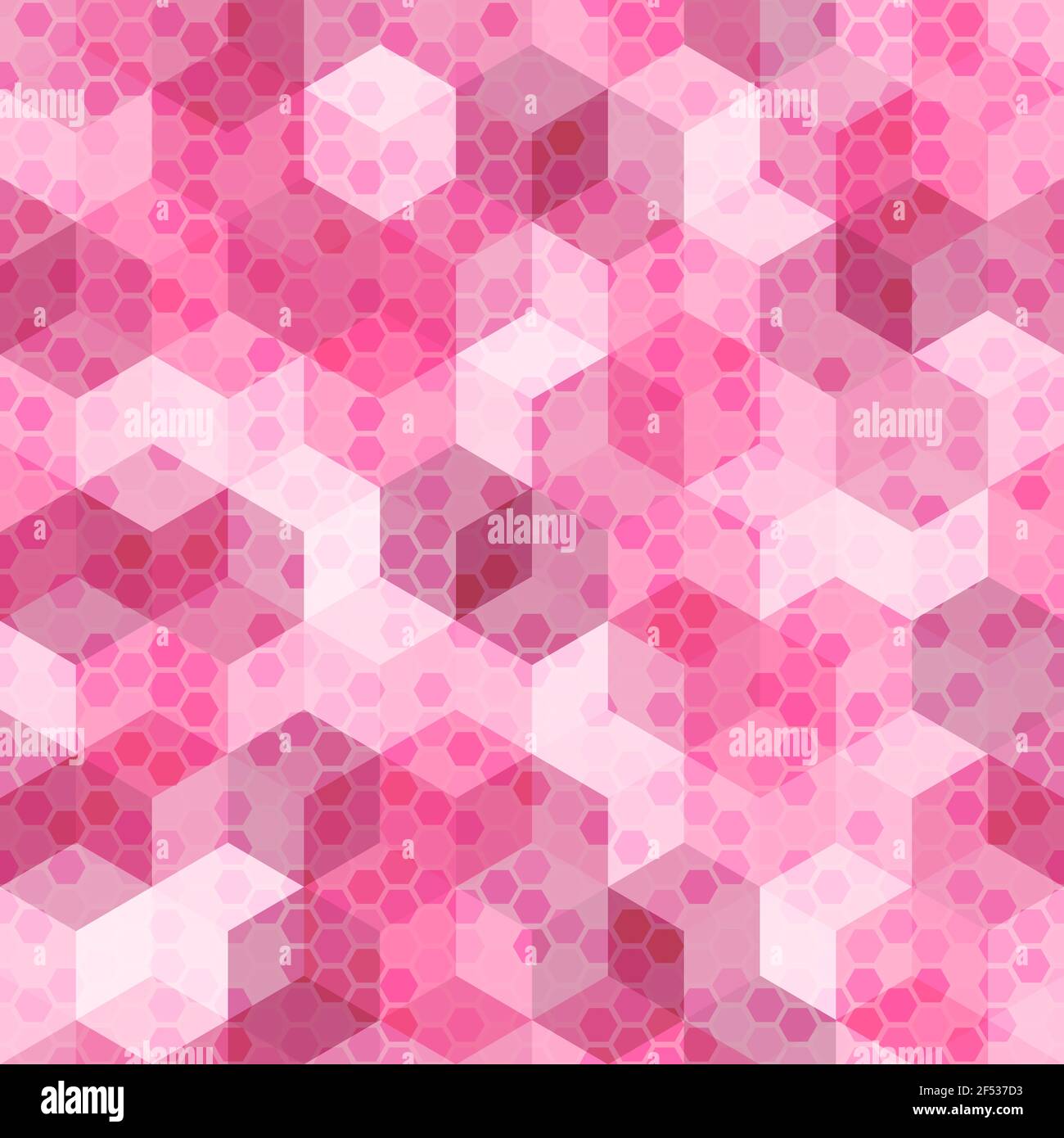 Motif camouflage sans couture avec camouflage géométrique sans fin hexagonal rose Illustration de Vecteur