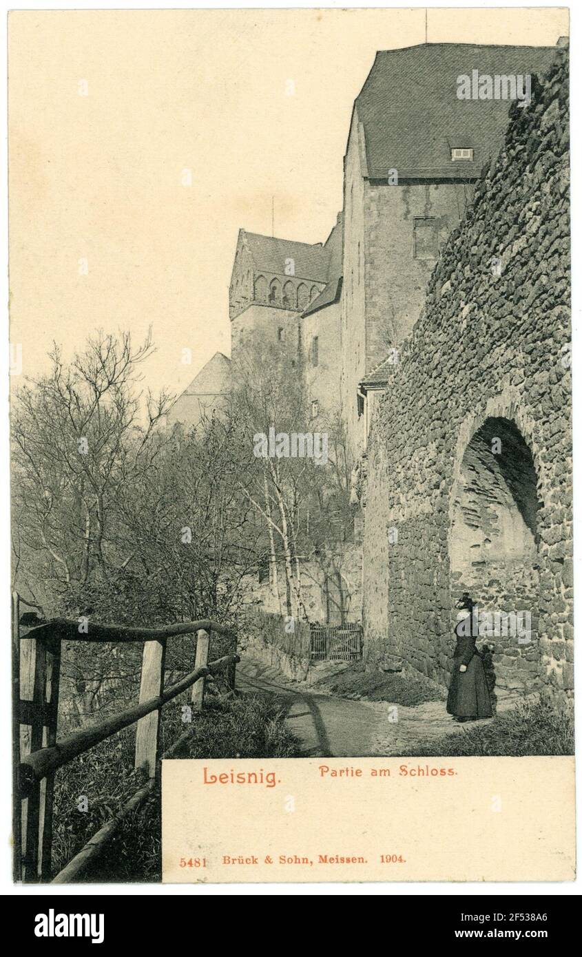 Au château de Leisnig. Am Schloss Banque D'Images