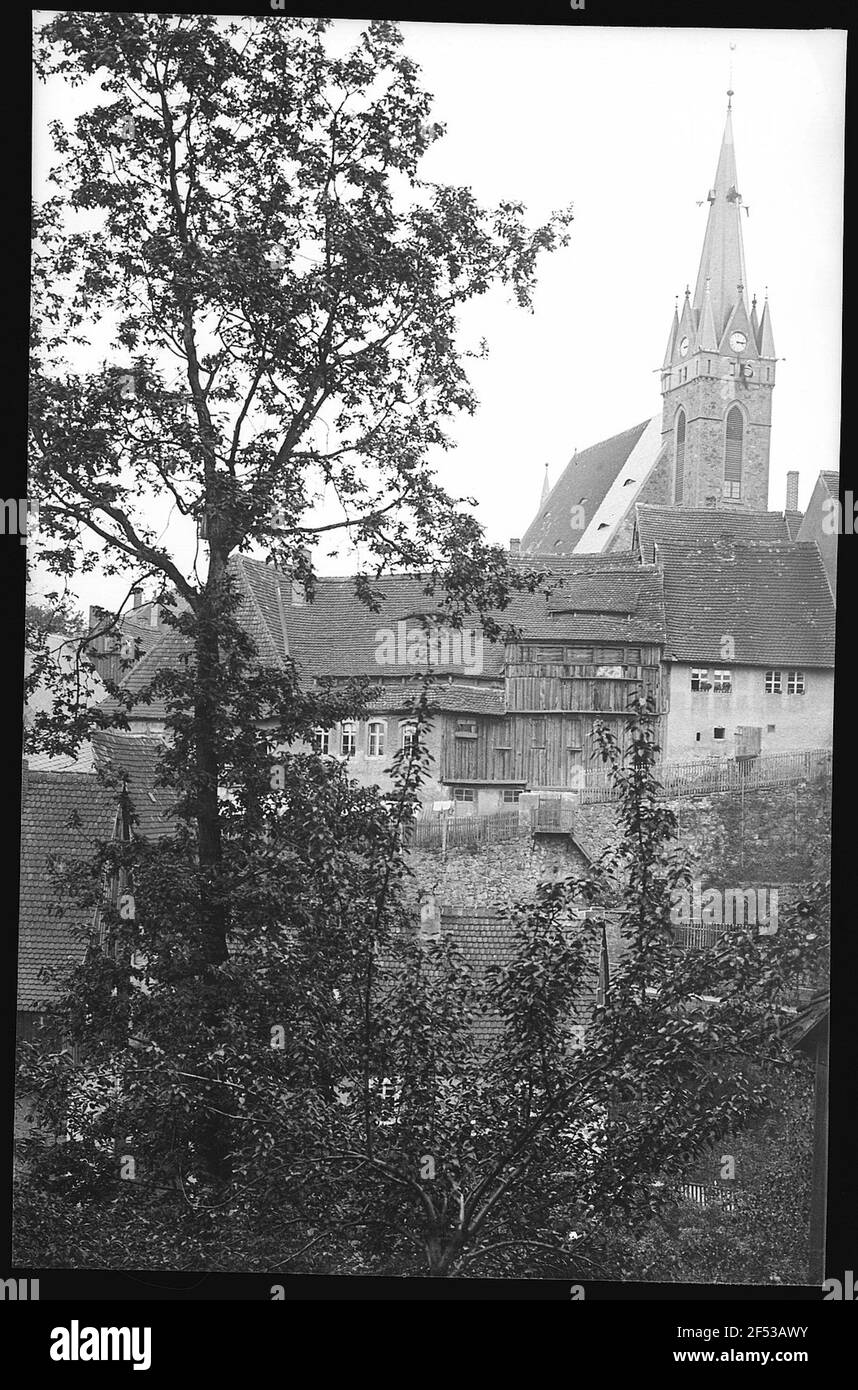 Leisnig. Alt-Leisnig avec église Banque D'Images