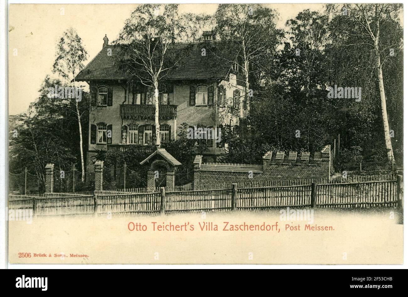 Villa Teichents, Zaschendorf Meissen. Villa Teichents, Zaschendorf Banque D'Images