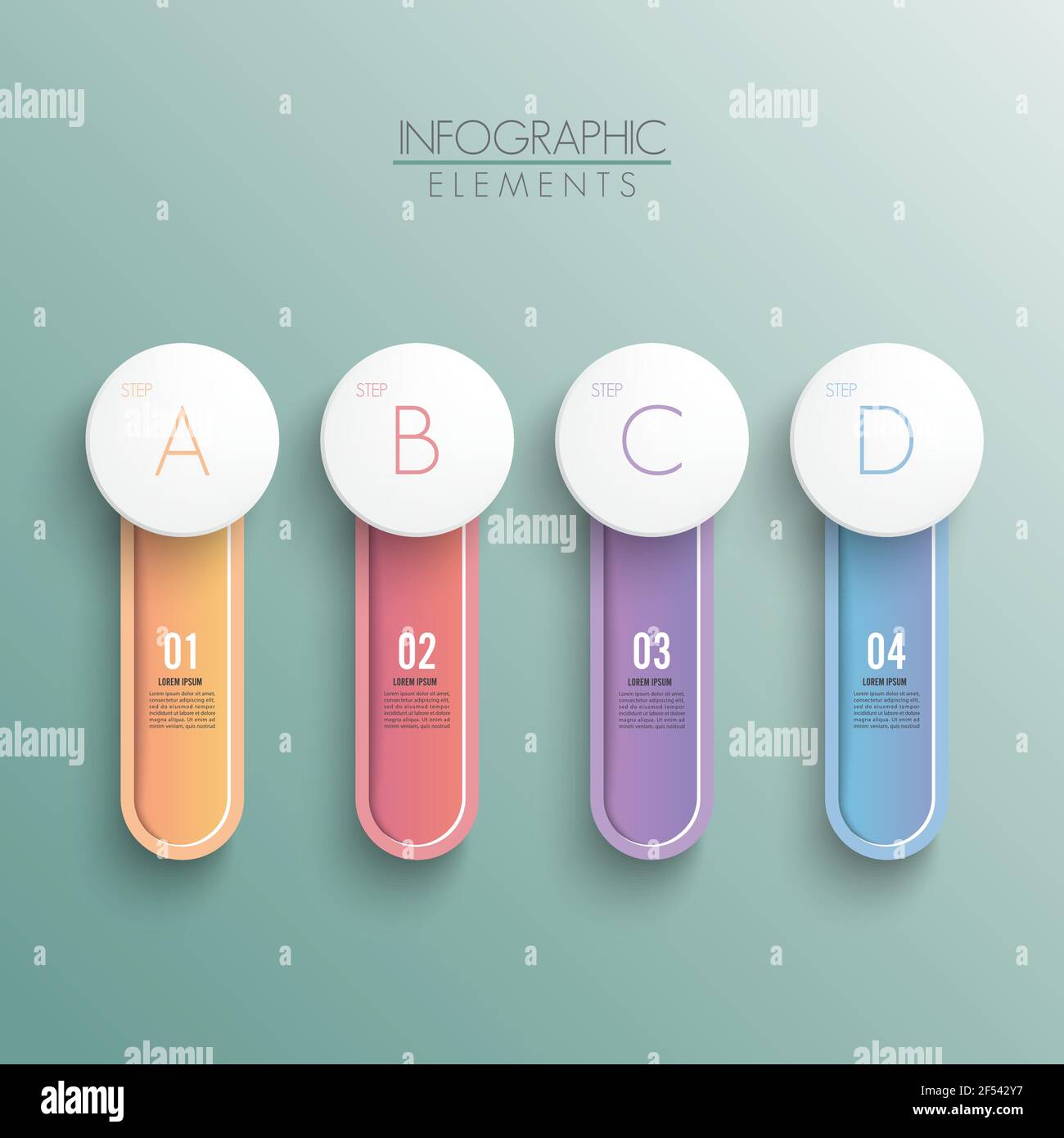 Organigramme Rond Organigramme avec 4 éléments blancs en papier rond reliés au cercle ...