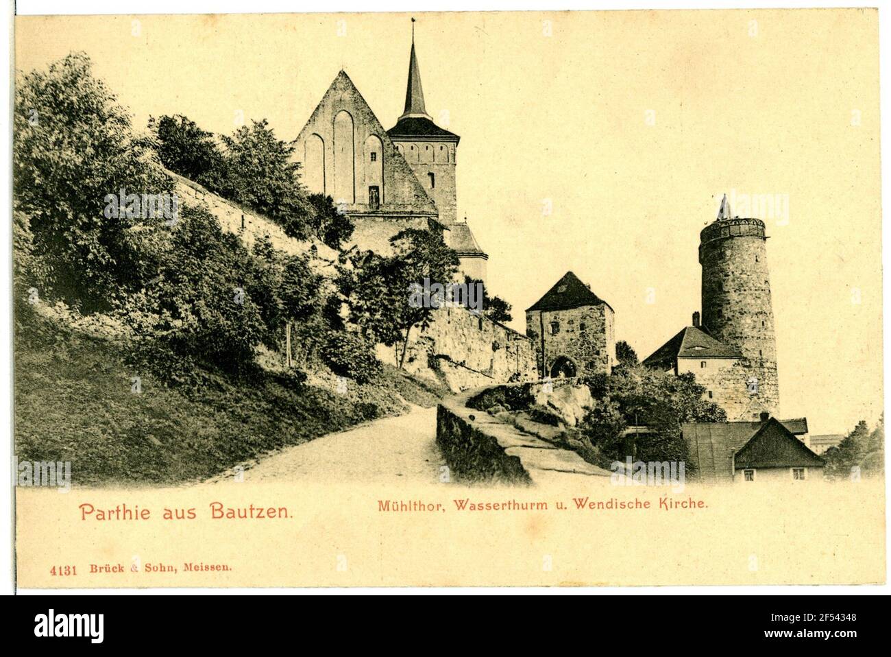 Mühltor, château d'eau et église Wendische Bautzen. Mühltor, château d'eau et église Wendische Banque D'Images