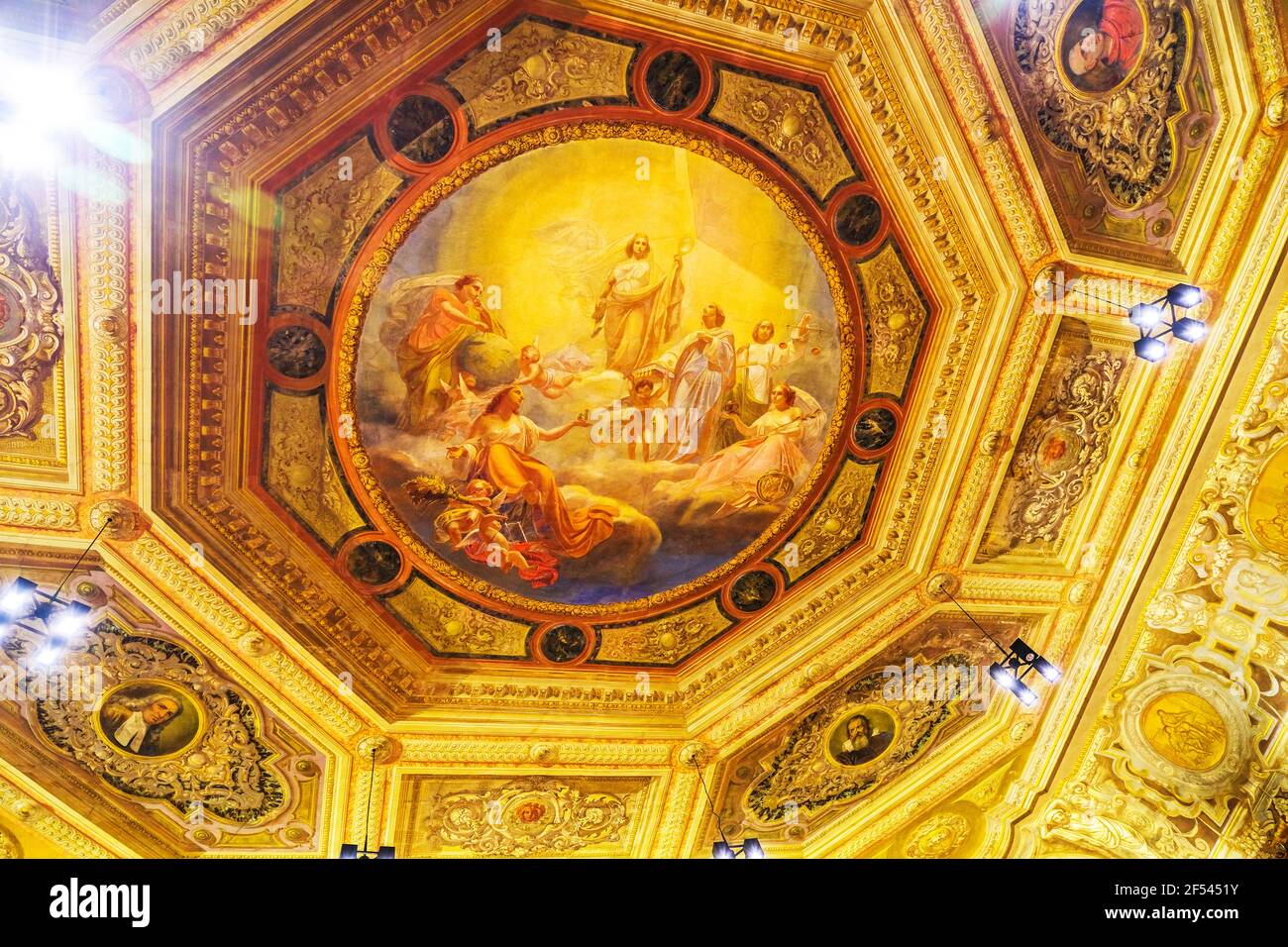 Plafond orné à l'Université de Padoue en Italie Banque D'Images