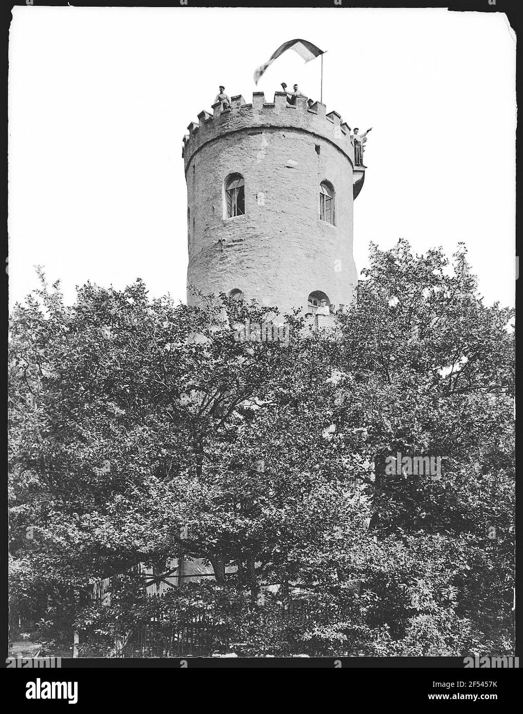 Collmberg. À Oschatz, tour d'observation Banque D'Images