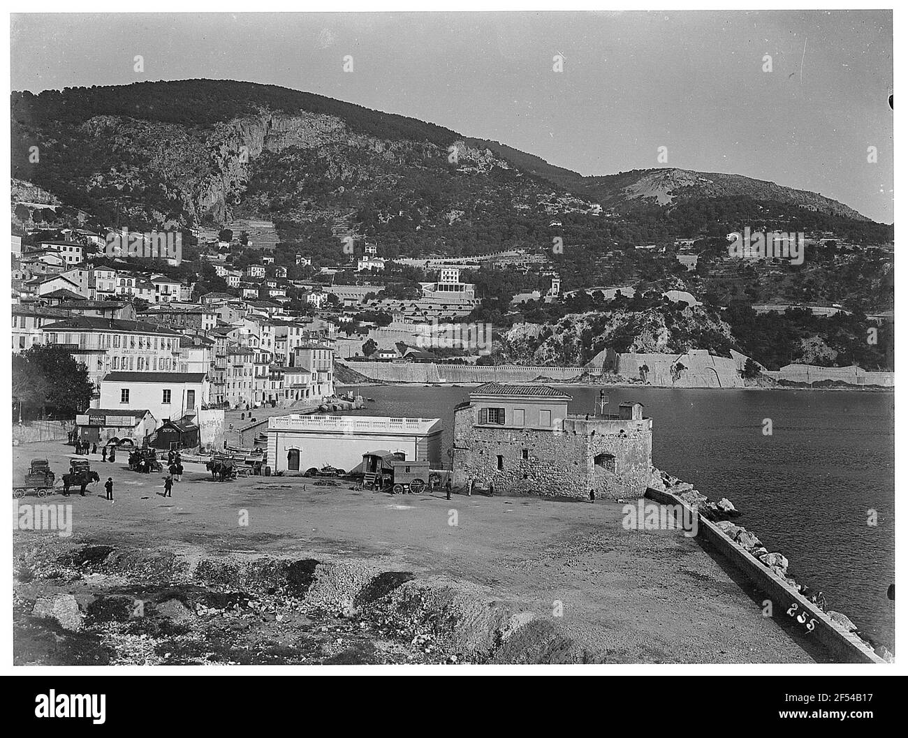 Villefranche-sur-Mer. Vue sur le port et la ville Banque D'Images