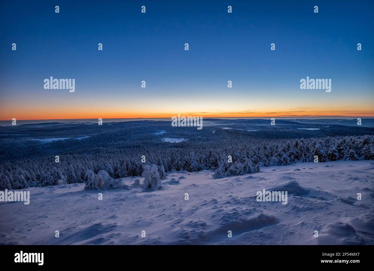 Géographie / Voyage, Allemagne, Saxe-Anhalt, Parc National de Harz, Brocken (pic) en hiver, droits-supplémentaires-autorisation-Info-non-disponible Banque D'Images