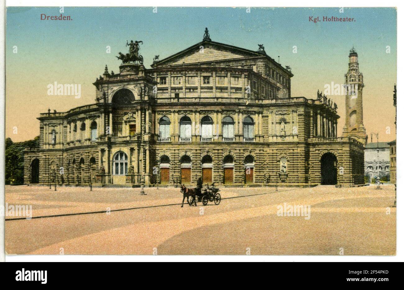 Hoftheater = Semperoper Dresde. Hoftheater = Semperoper Banque D'Images