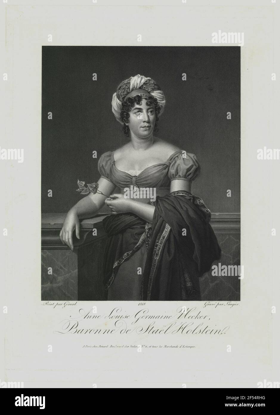 Portrait d'Anne Louise Germaine de Staël-Holstein Banque D'Images