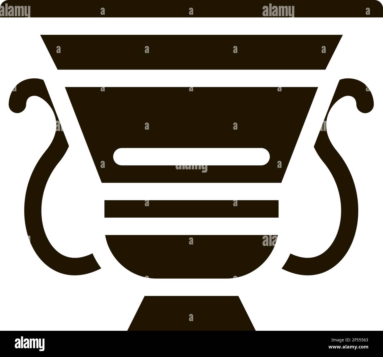 Ancienne coupe de fête grecque icône Vector Glyph Illustration Illustration de Vecteur