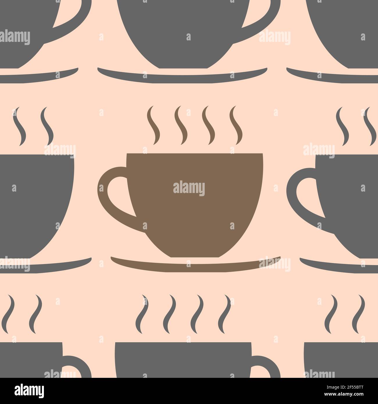Café ou tasses à thé sans coutures Illustration de Vecteur