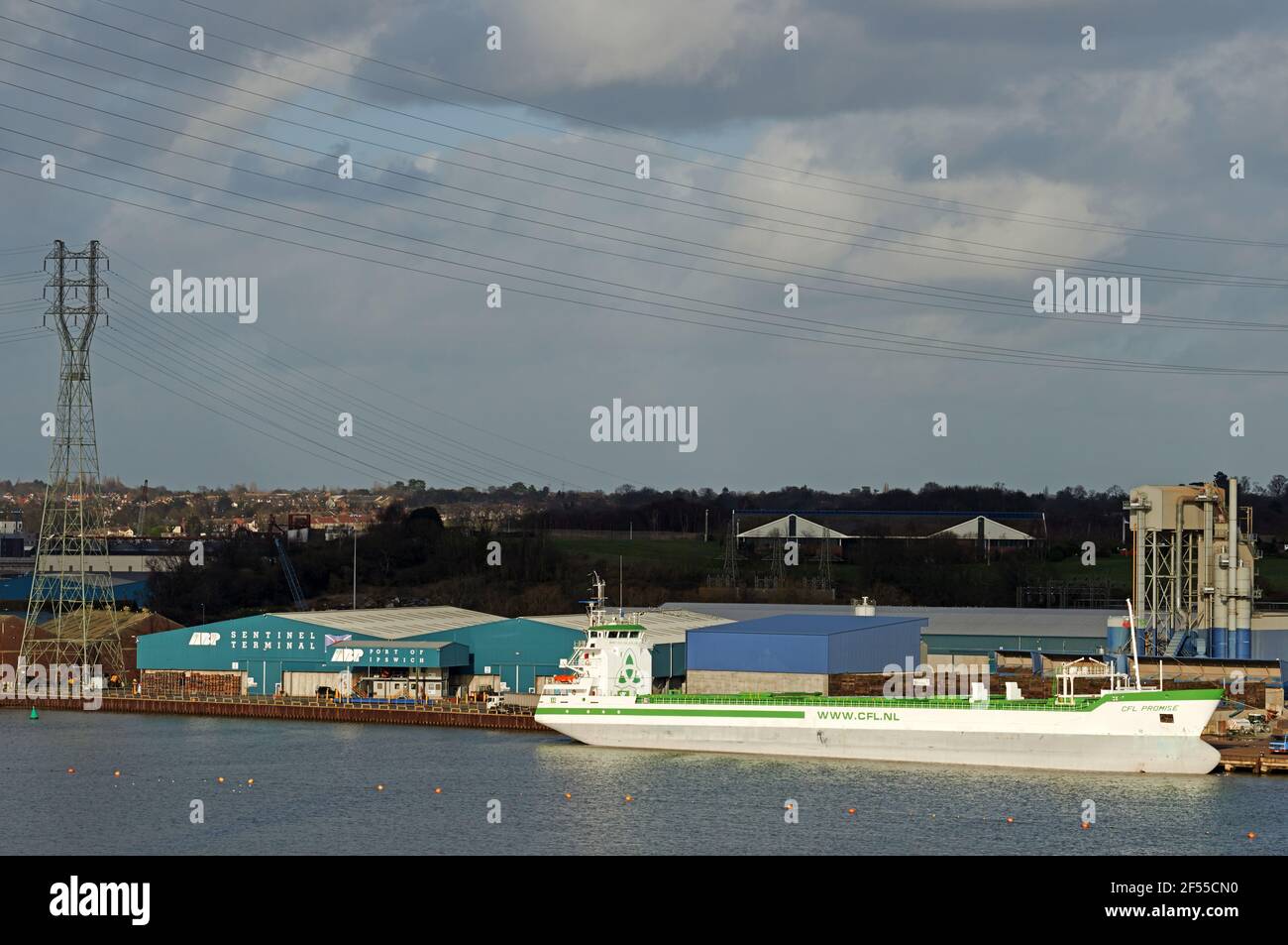 Port du terminal Sentinel d'Ipswich Suffolk Banque D'Images