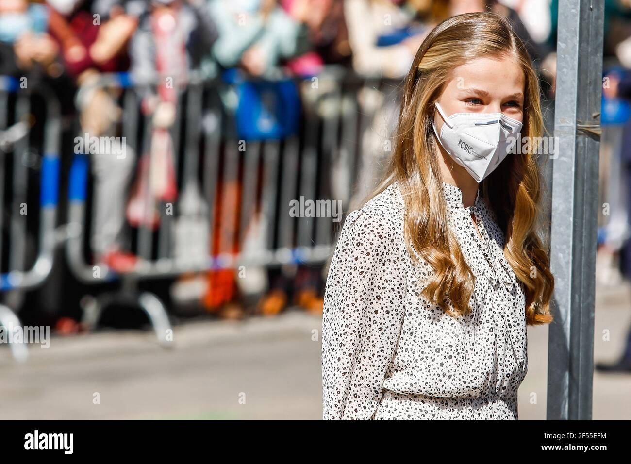 La princesse Leonor participe au 30e anniversaire de l'institut Cervantes au bureau de l'institut Cervantes à Madrid, Espagne, le 24 mars 2021. Photo par Archie Andrews/ABACAPRESS.COM Banque D'Images