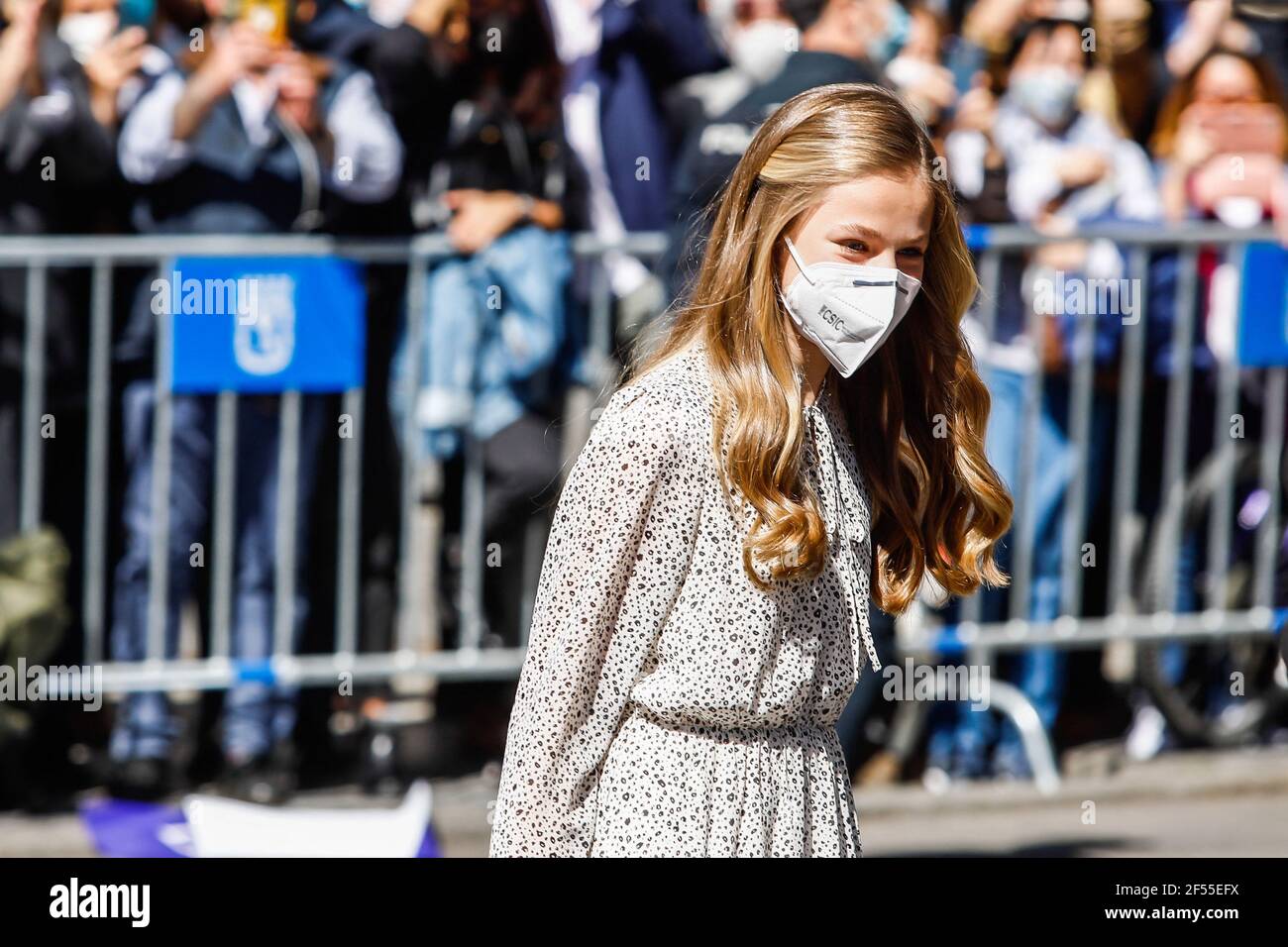 La princesse Leonor participe au 30e anniversaire de l'institut Cervantes au bureau de l'institut Cervantes à Madrid, Espagne, le 24 mars 2021. Photo par Archie Andrews/ABACAPRESS.COM Banque D'Images