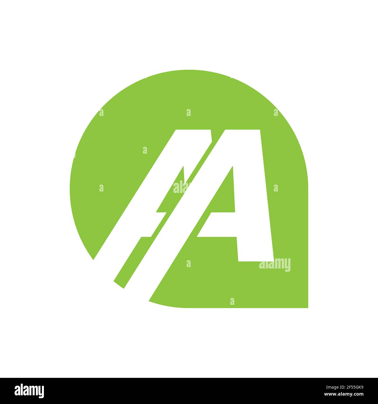 Unique moderne géométrique créatif élégant lettre UN modèle de logo. Icône vecteur. Banque D'Images