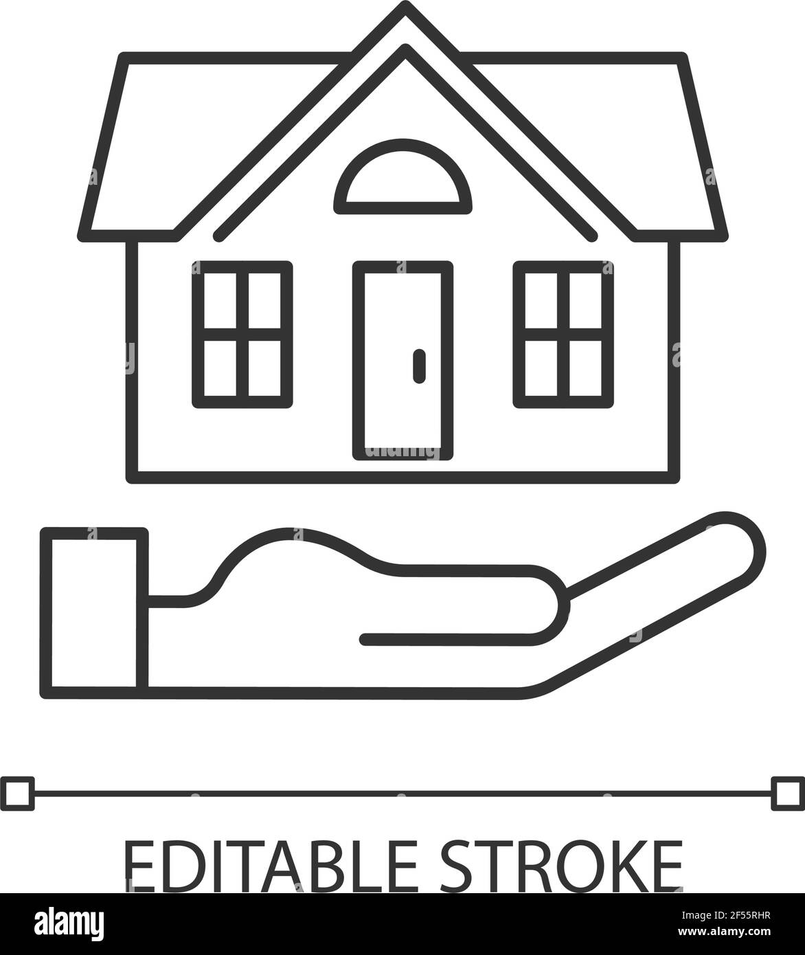 Icône linéaire assurance habitation Illustration de Vecteur