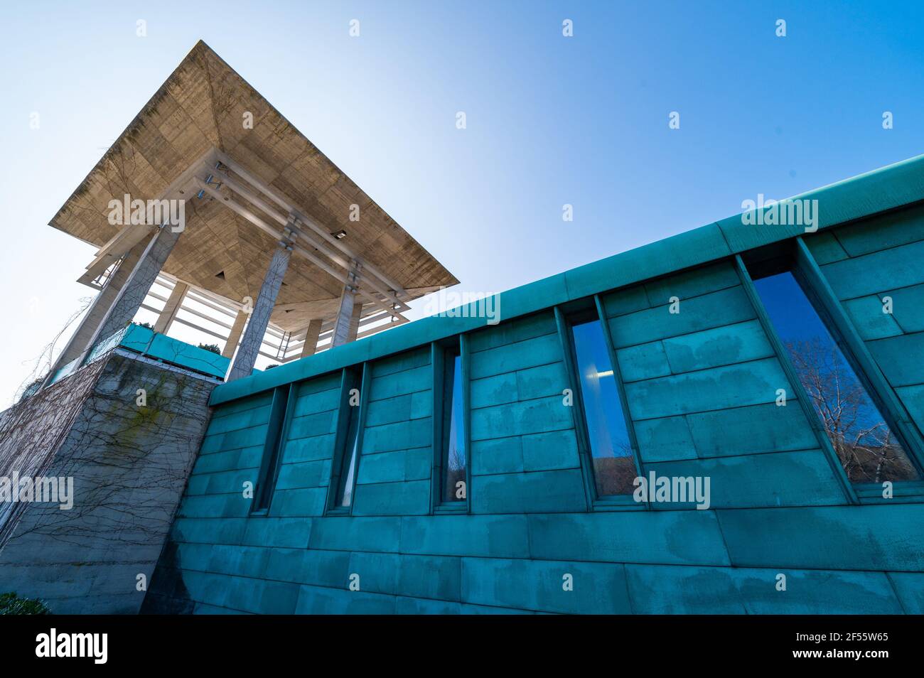 Architecture viticole dans la vallée de la Moselle, vignoble CEP d'Or, Stadbriedemes, Luxembourg Banque D'Images