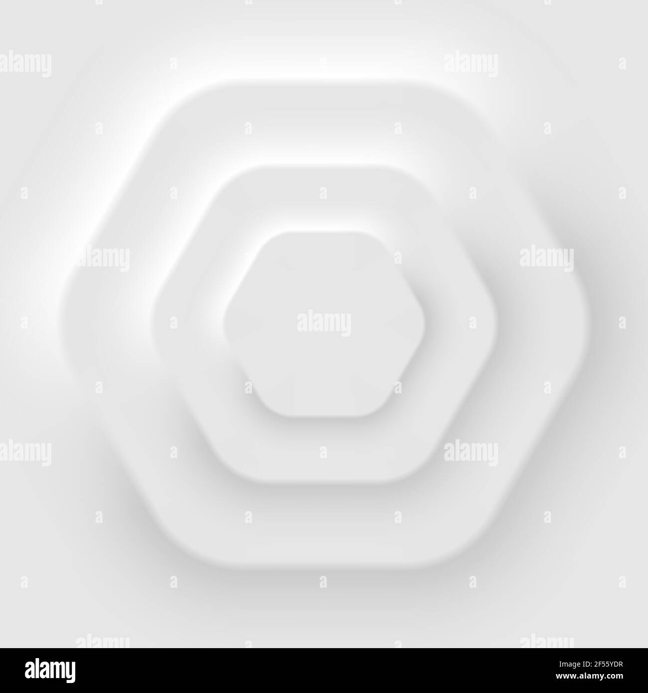 Design futuriste simple, clair et doux d'éléments de forme hexagonale. Fond blanc minimaliste. Arrière-plan vectoriel de fond d'écran abstrait pour la bannière Illustration de Vecteur