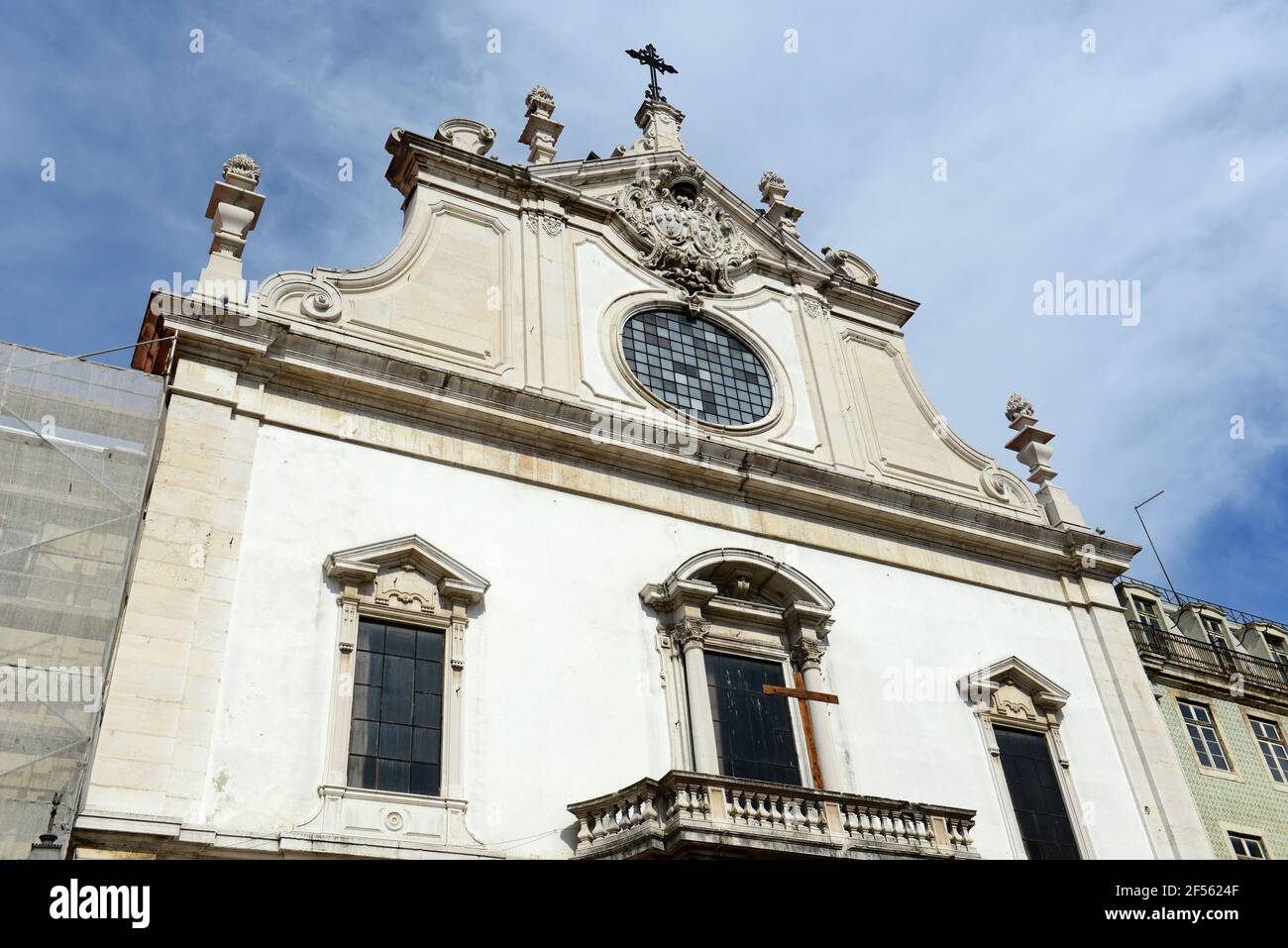 L'église de Sao Domingos (en portugais : Igreja de Sao Domingos) a été achevée en 1748 dans la ville de Lisbonne, au Portugal. Banque D'Images