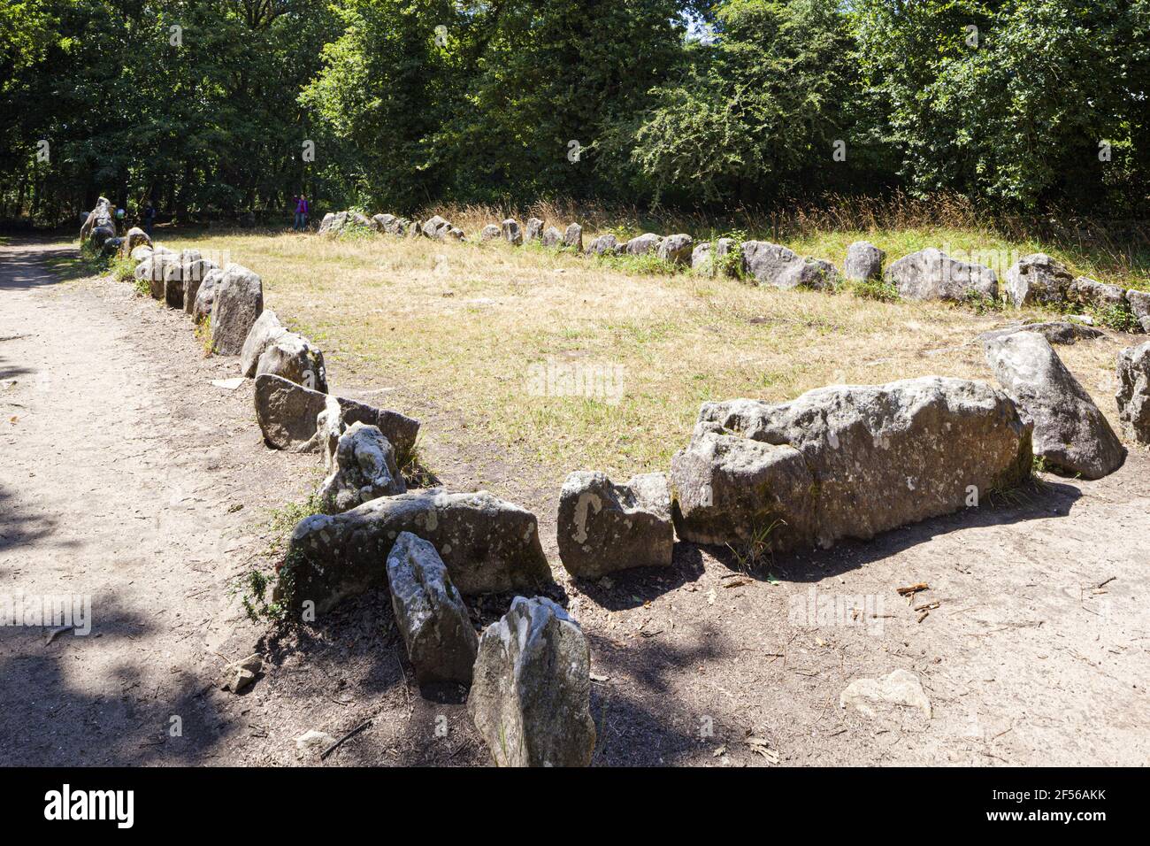 Le quadrilatère du Manio datant de l'époque néolithique à Carnac, Bretagne, France Banque D'Images