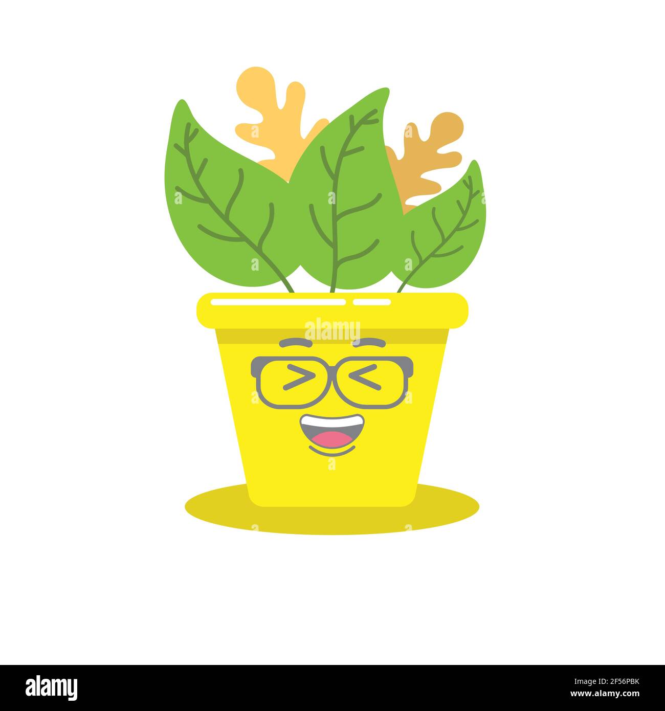 fleurit avec le sourire et les yeux fermés sur les visages et empotés image vectorielle Illustration de Vecteur