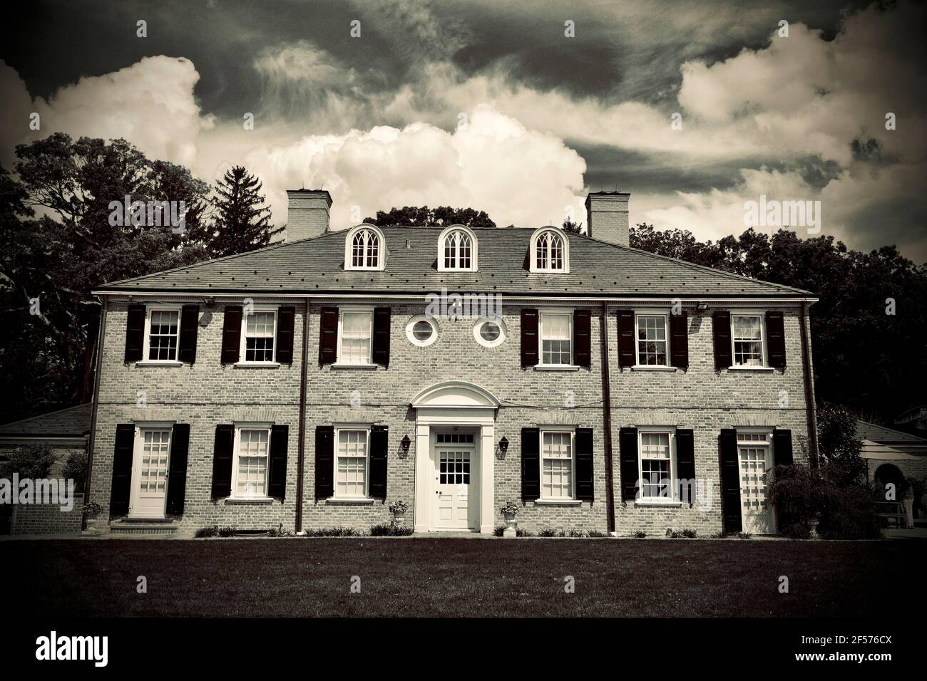Georgian Revival House à Greenwood Gardens à Short Hills, NJ, États-Unis Banque D'Images