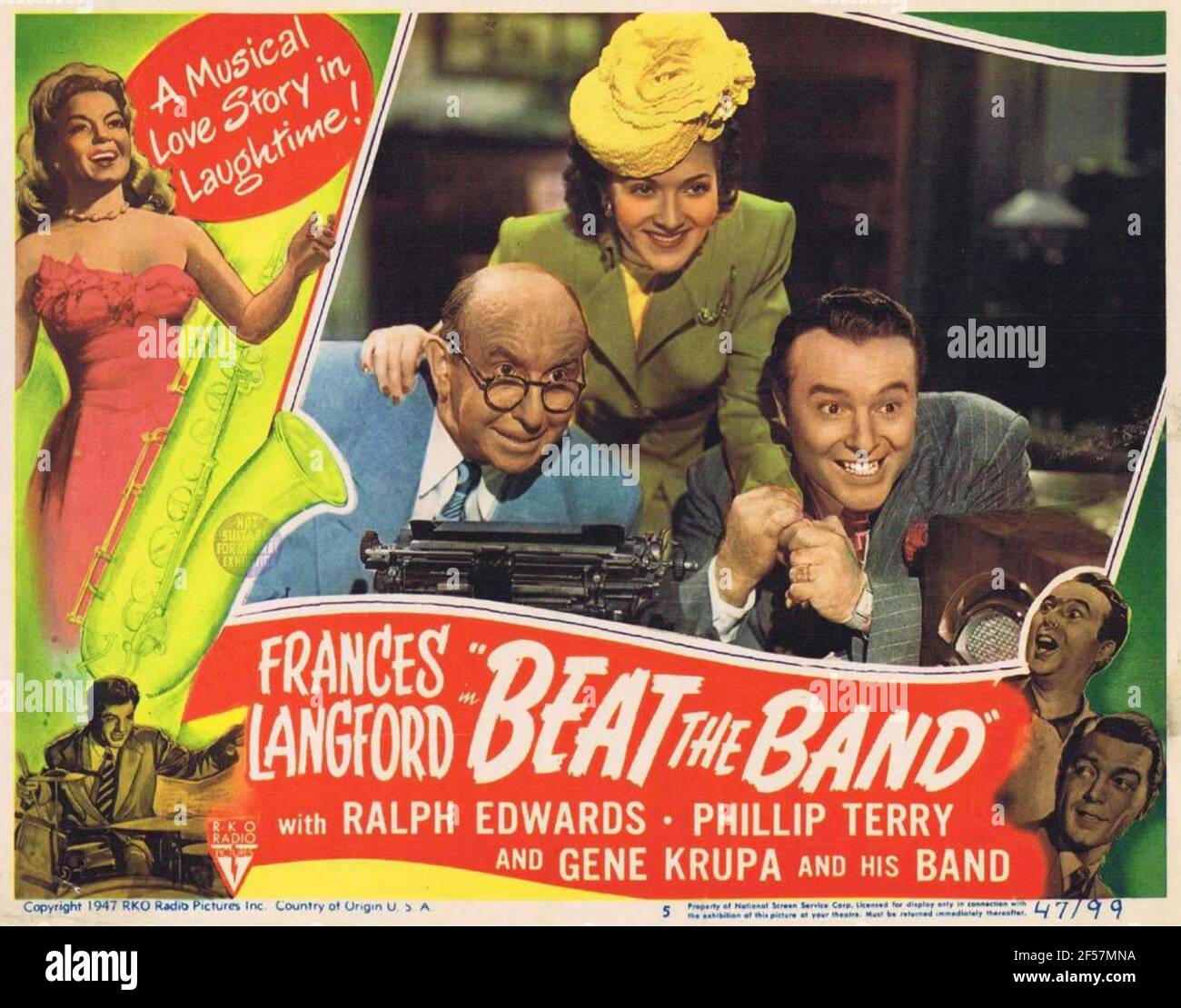 BATTRE LE GROUPE 1947 RKO Pictures film musical avec Frances Langford Banque D'Images