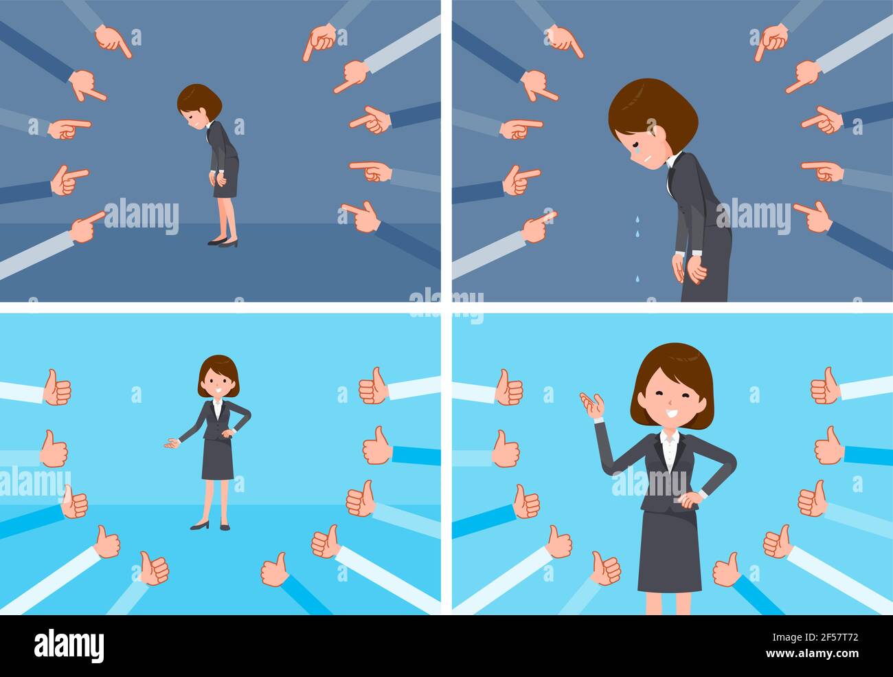 Un ensemble de femmes à évaluer.c'est l'art vectoriel si facile à éditer. Illustration de Vecteur